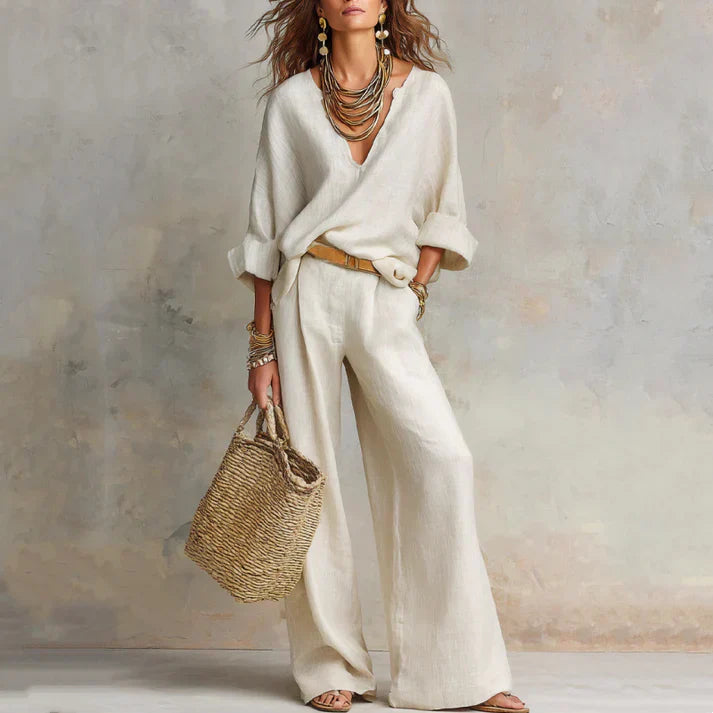 Tavessira | Relaxed Fit Blouse and Palazzo Set