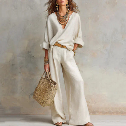 Tavessira | Relaxed Fit Blouse and Palazzo Set