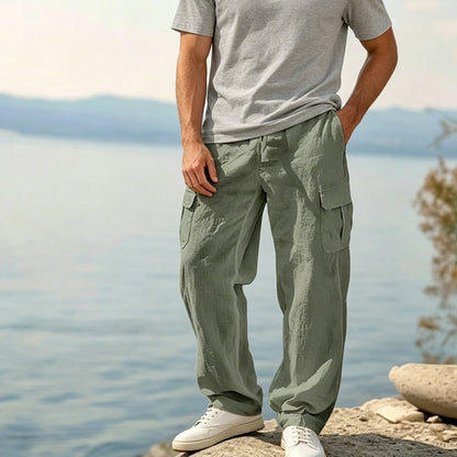 Grayson | Lightweight Drawstring Cargo Trousers