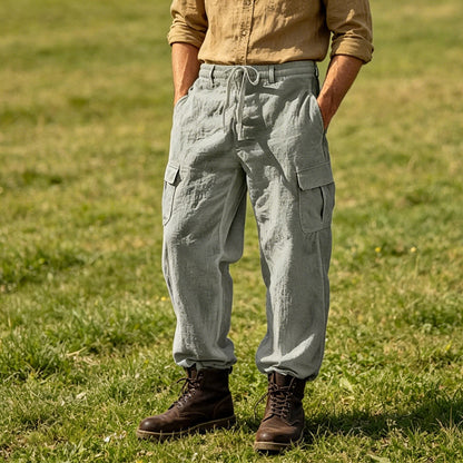 Grayson | Lightweight Drawstring Cargo Trousers