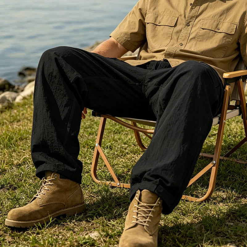 Grayson | Lightweight Drawstring Cargo Trousers