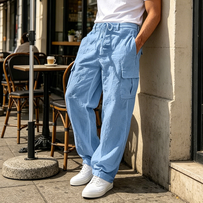 Grayson | Lightweight Drawstring Cargo Trousers