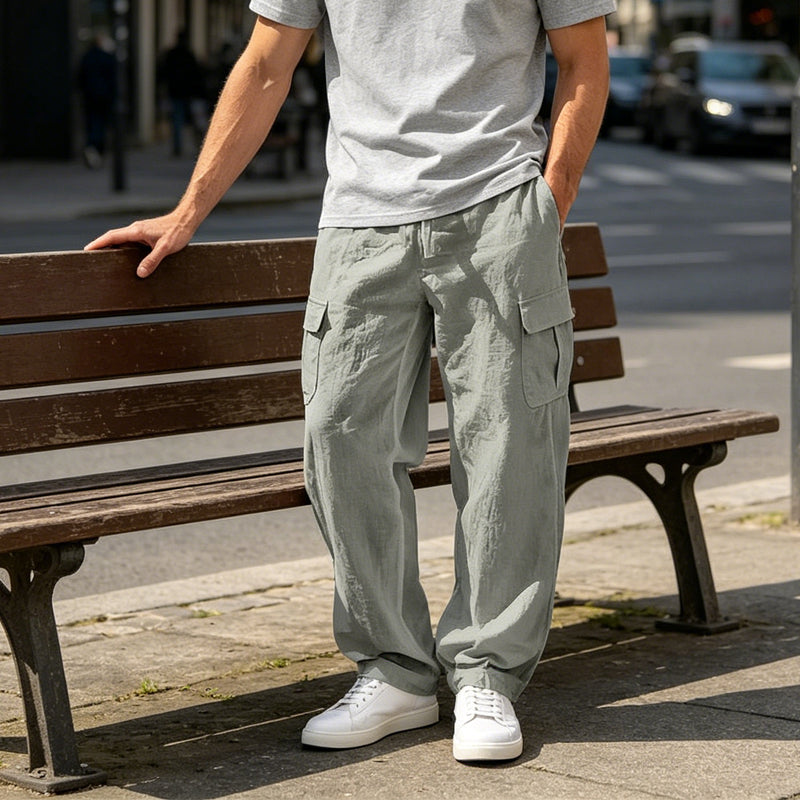 Grayson | Lightweight Drawstring Cargo Trousers