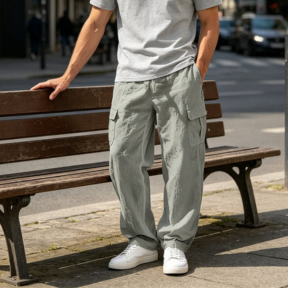 Grayson | Lightweight Drawstring Cargo Trousers