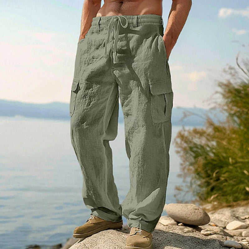 Grayson | Lightweight Drawstring Cargo Trousers