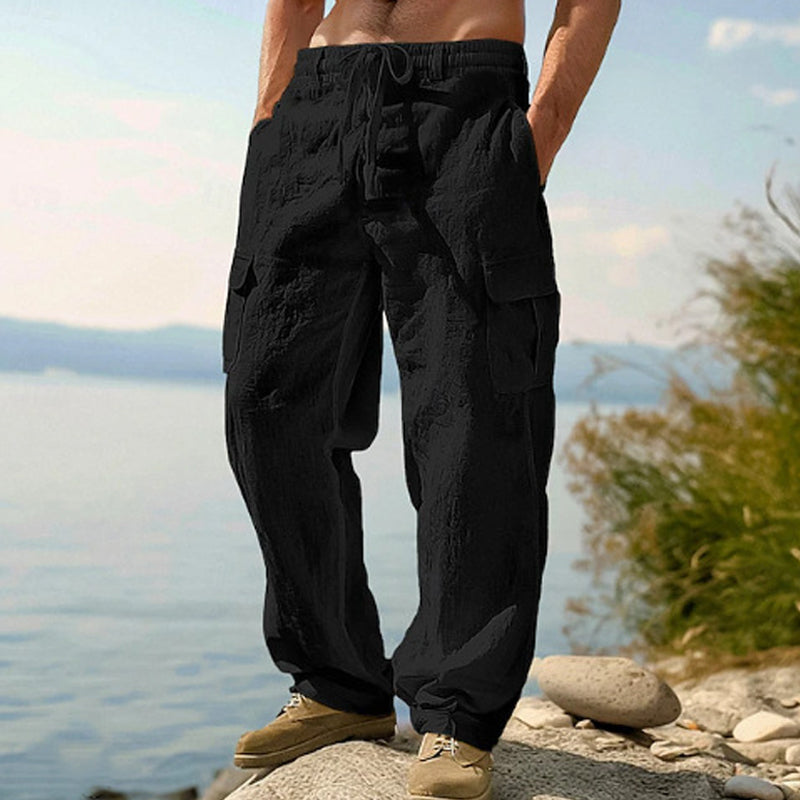 Grayson | Lightweight Drawstring Cargo Trousers