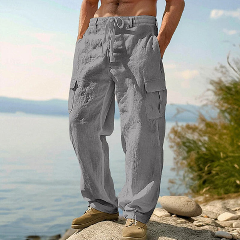 Grayson | Lightweight Drawstring Cargo Trousers