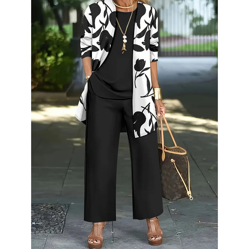 Meridia | Wide Leg Lounge Three Piece Set