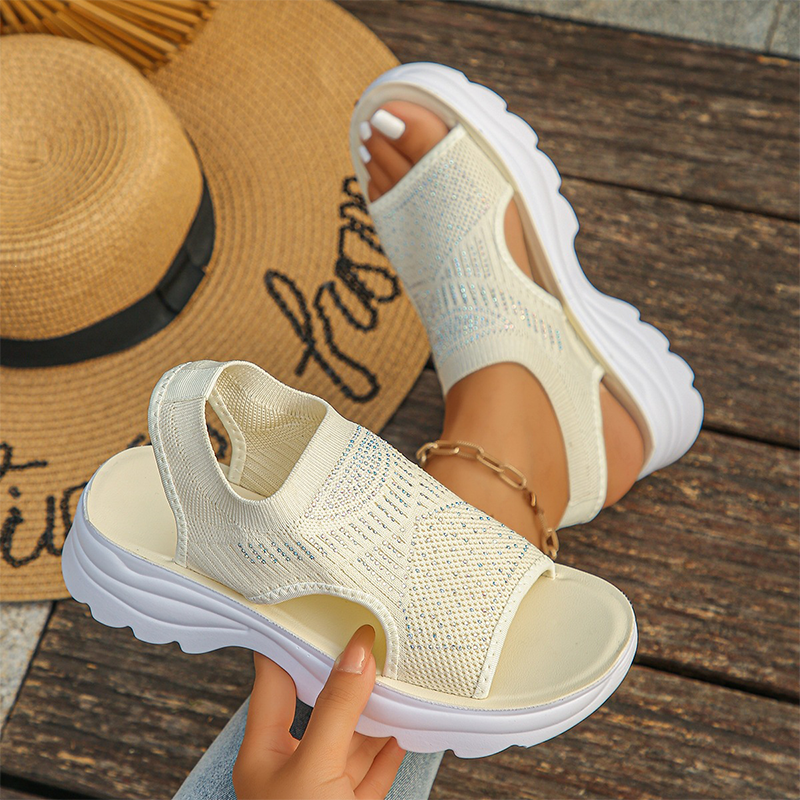 Corinne | Cushioned Open Toe Platform Sandals