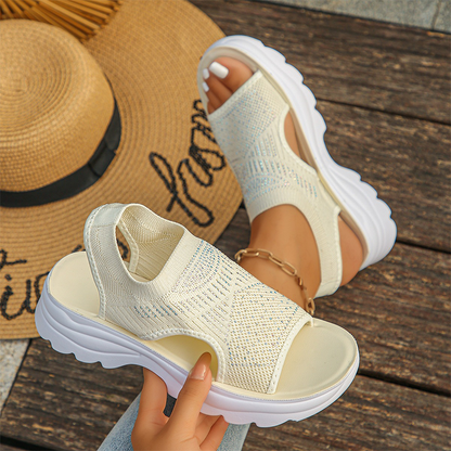 Corinne | Cushioned Open Toe Platform Sandals