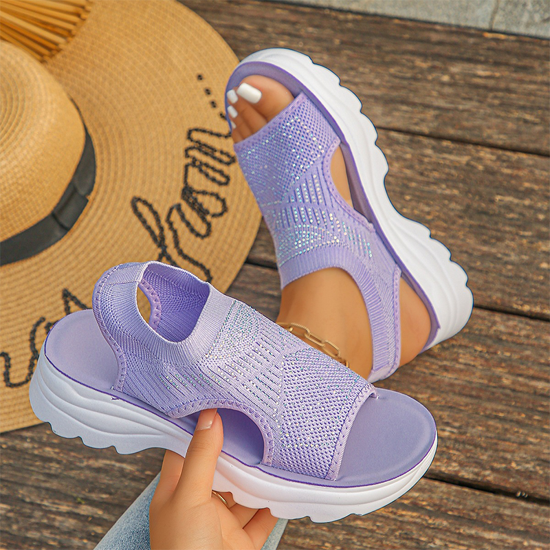 Corinne | Cushioned Open Toe Platform Sandals