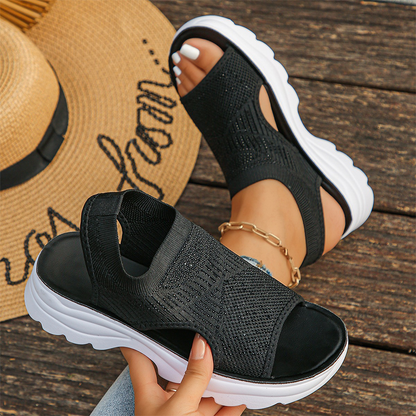 Corinne | Cushioned Open Toe Platform Sandals