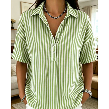 Aviana | Vertical Stripe Casual Blouse