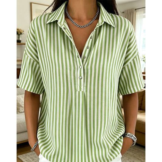 Aviana | Vertical Stripe Casual Blouse
