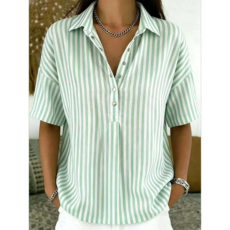 Aviana | Vertical Stripe Casual Blouse