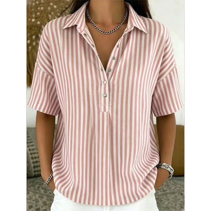 Aviana | Vertical Stripe Casual Blouse