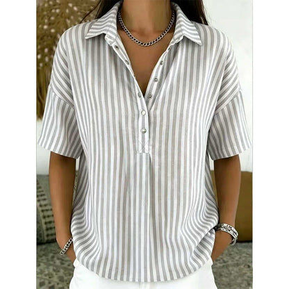 Aviana | Vertical Stripe Casual Blouse