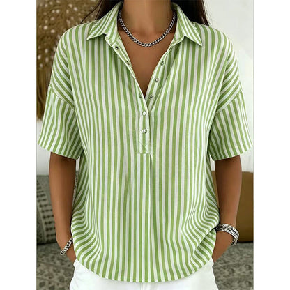 Aviana | Vertical Stripe Casual Blouse