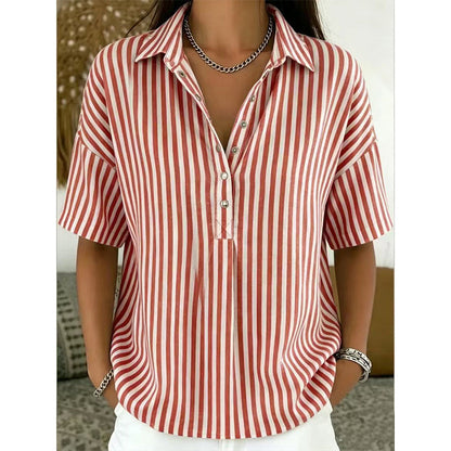 Aviana | Vertical Stripe Casual Blouse