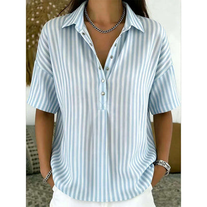 Aviana | Vertical Stripe Casual Blouse