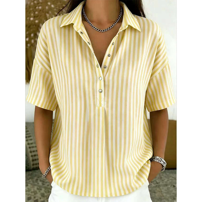Aviana | Vertical Stripe Casual Blouse
