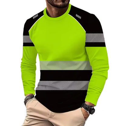 Cedric | Contrast Panel Active Long Sleeve Shirt