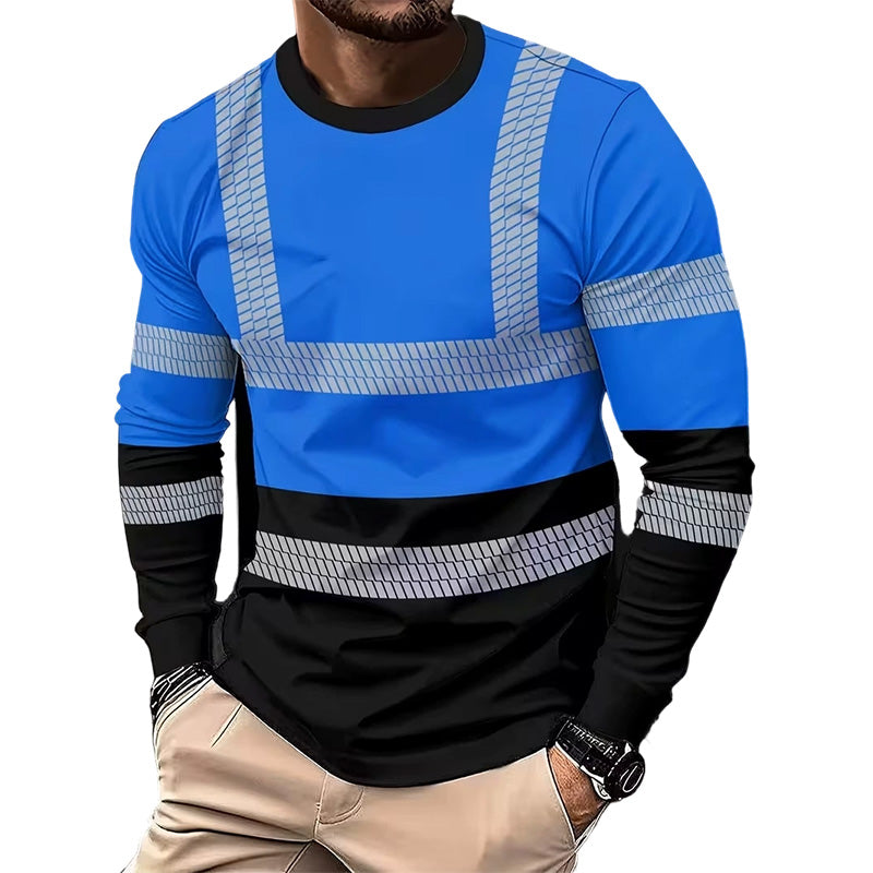 Cedric | Contrast Panel Active Long Sleeve Shirt