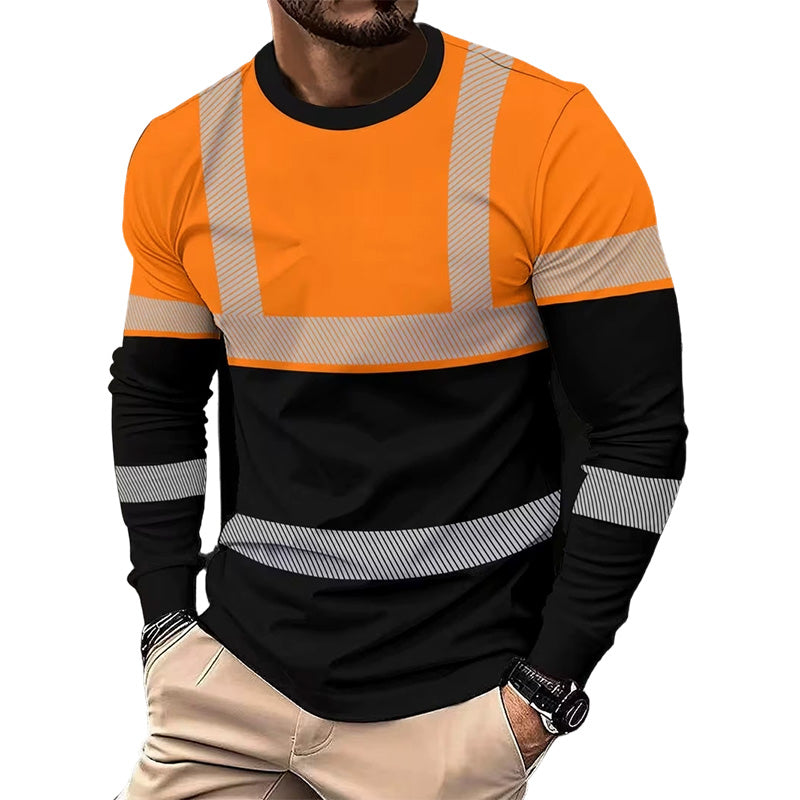 Cedric | Contrast Panel Active Long Sleeve Shirt