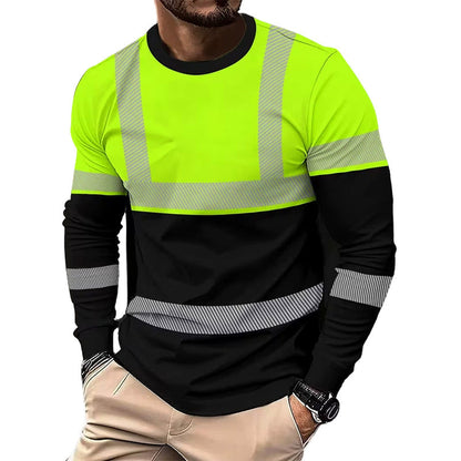 Cedric | Contrast Panel Active Long Sleeve Shirt