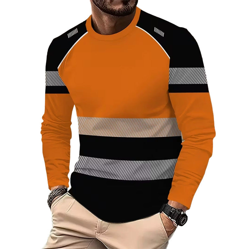 Cedric | Contrast Panel Active Long Sleeve Shirt