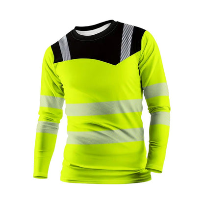 Cedric | Contrast Panel Active Long Sleeve Shirt