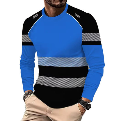 Cedric | Contrast Panel Active Long Sleeve Shirt