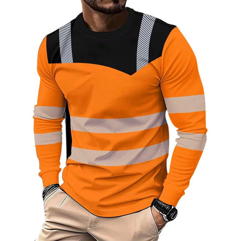 Cedric | Contrast Panel Active Long Sleeve Shirt