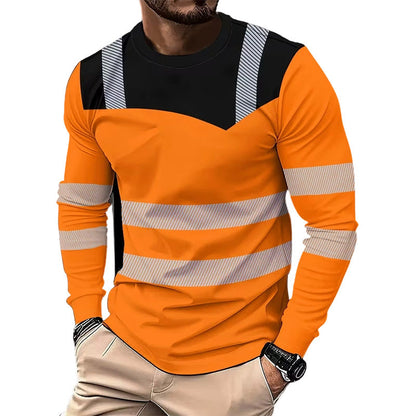 Cedric | Contrast Panel Active Long Sleeve Shirt