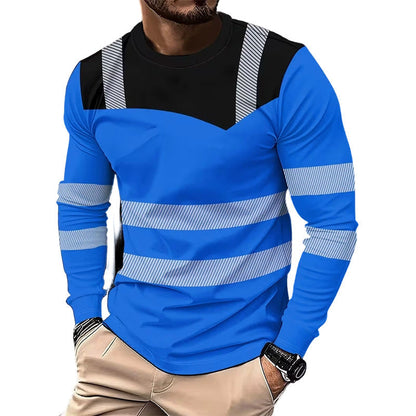 Cedric | Contrast Panel Active Long Sleeve Shirt