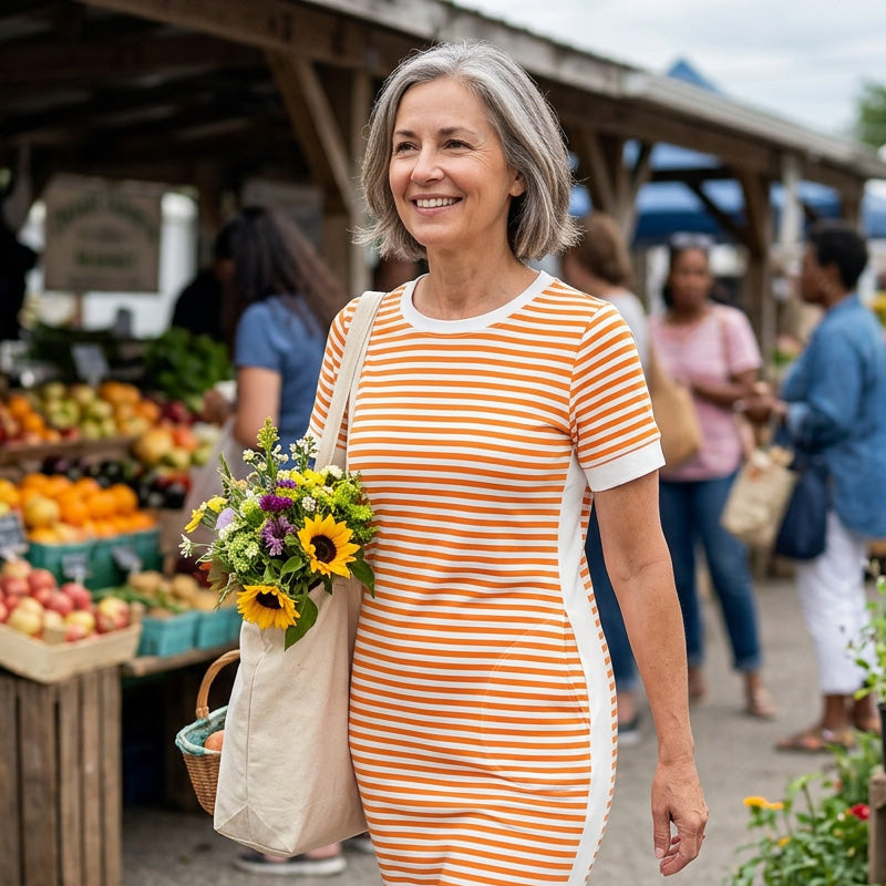 Rosella | Classic Stripe Relaxed Dress
