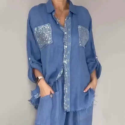 Jovessa | Breezy Linen Blend Two Piece Set