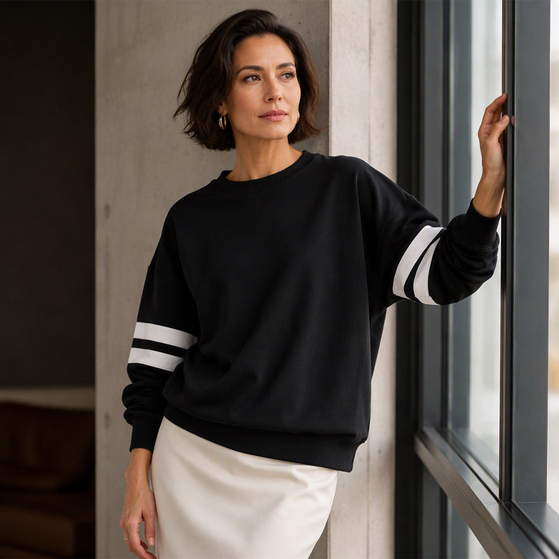 Isabeau | Contrast Sleeve Sweatshirt