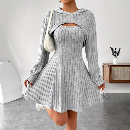 Rosamund | Feminine Cable Knit Mini Dress