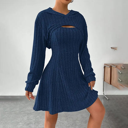Rosamund | Feminine Cable Knit Mini Dress