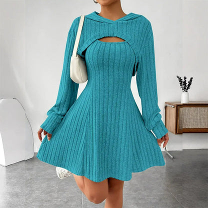 Rosamund | Feminine Cable Knit Mini Dress