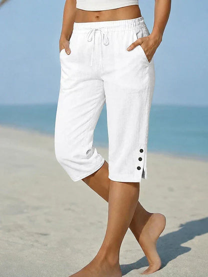 Brienne | Breezy Drawstring Capri Pants