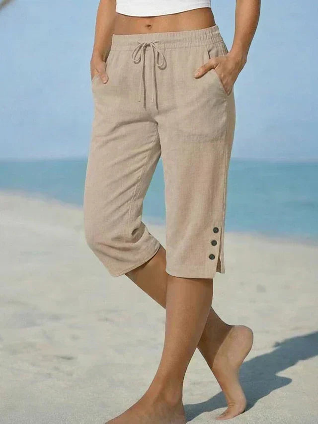 Brienne | Breezy Drawstring Capri Pants